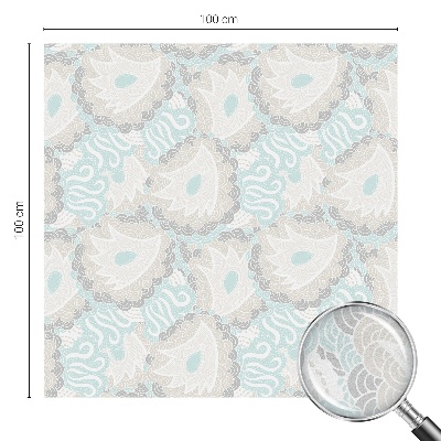 Opaque window film stained glass style Delicate feathers