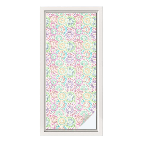 Privacy window film Colorful mandalas
