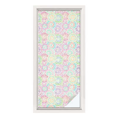 Privacy window film Colorful mandalas