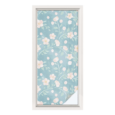 Patterned window film Pastel flowers