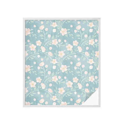 Patterned window film Pastel flowers