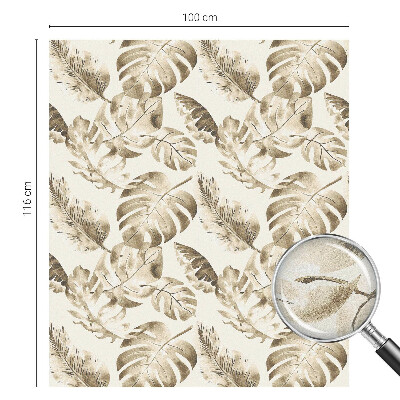 Opaque window film stained glass style Tropical plants