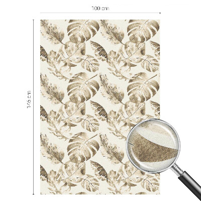 Opaque window film stained glass style Tropical plants