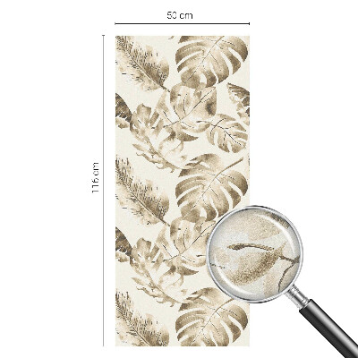 Opaque window film stained glass style Tropical plants