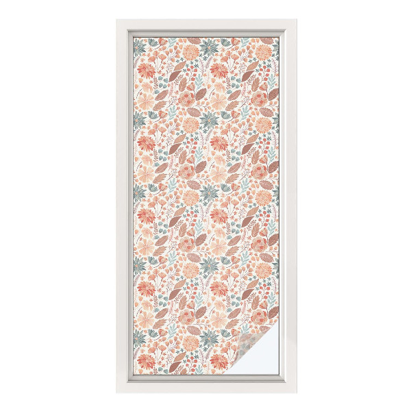 Colored window film stained glass Floral arrangement