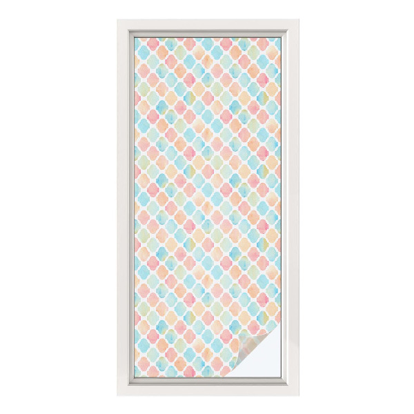 Patterned window film Colorful watercolors
