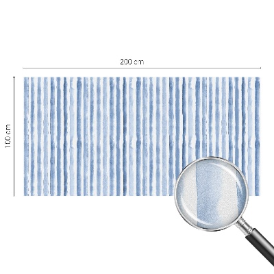 Opaque window film stained glass style Blue stripes