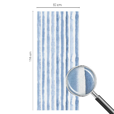 Opaque window film stained glass style Blue stripes