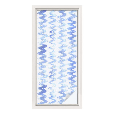 Frosted glass film stained glass effect Blue waves