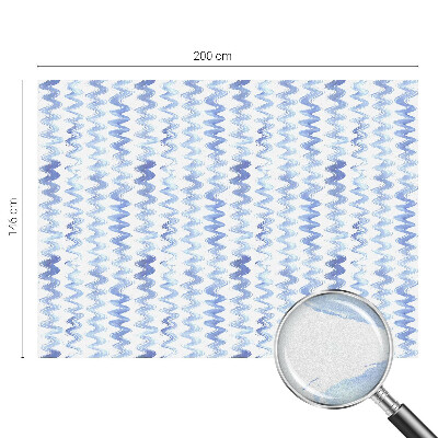 Frosted glass film stained glass effect Blue waves