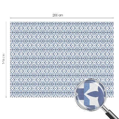 Opaque window film stained glass style Blue mosaic