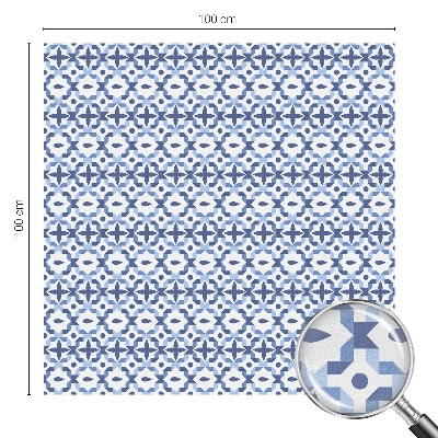 Opaque window film stained glass style Blue mosaic