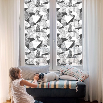Opaque window film stained glass style Geometric figures