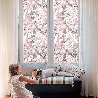 Patterned window film Pastel flowers