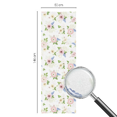 Colored window film stained glass Floral pattern