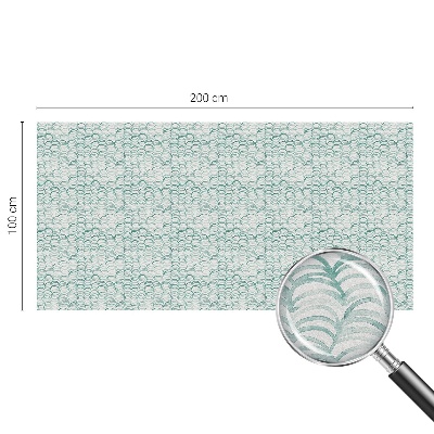 Opaque window film stained glass style Green wave