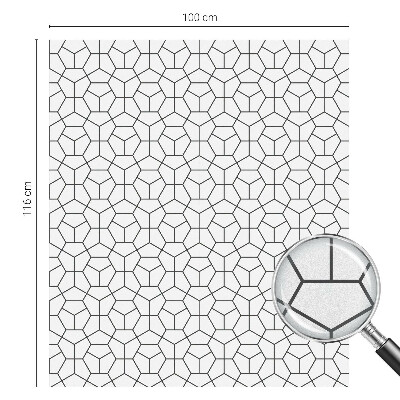 Colored window film stained glass Geometric cubes