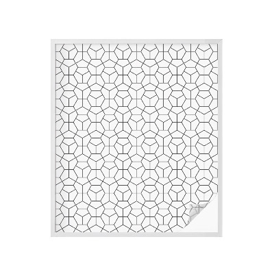 Colored window film stained glass Geometric cubes