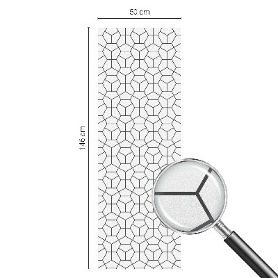 Colored window film stained glass Geometric cubes