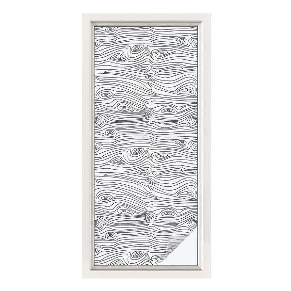 Colored window film stained glass Wood lines