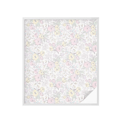 Opaque window film stained glass style Floral pattern