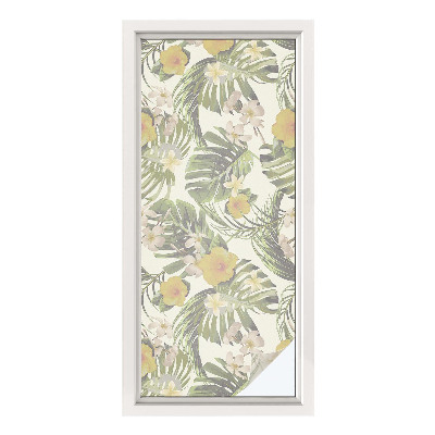 Frosted glass film stained glass effect Tropical theme
