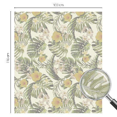 Frosted glass film stained glass effect Tropical theme