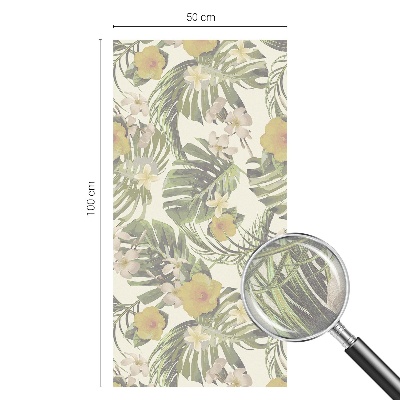 Frosted glass film stained glass effect Tropical theme