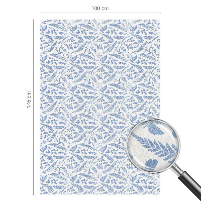 Opaque window film stained glass style Fern leaves