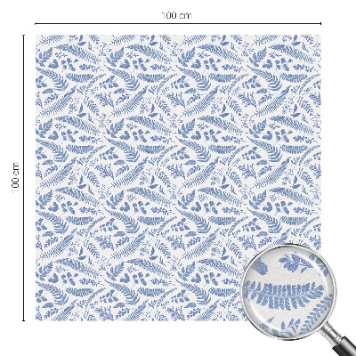 Opaque window film stained glass style Fern leaves