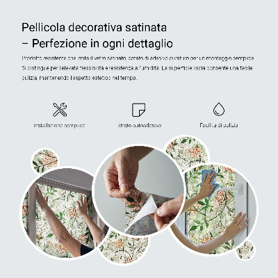 Privacy window film Plant motif