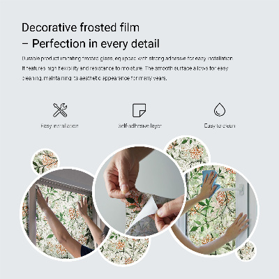 Privacy window film Plant motif