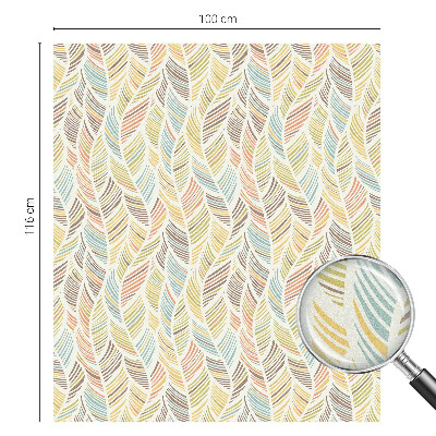 Opaque window film stained glass style Rainbow feathers