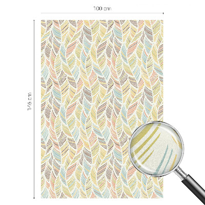 Opaque window film stained glass style Rainbow feathers