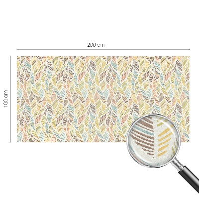 Opaque window film stained glass style Rainbow feathers