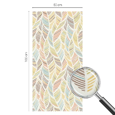 Opaque window film stained glass style Rainbow feathers