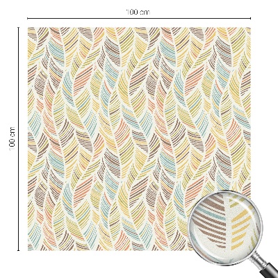 Opaque window film stained glass style Rainbow feathers