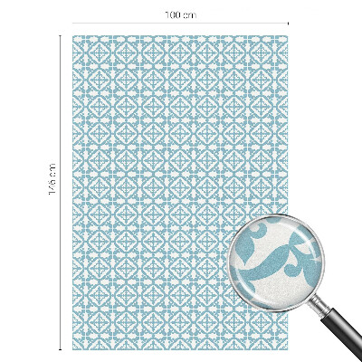 Patterned window film Blue ornaments