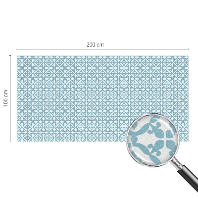 Patterned window film Blue ornaments