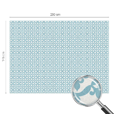 Patterned window film Blue ornaments