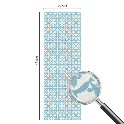 Patterned window film Blue ornaments