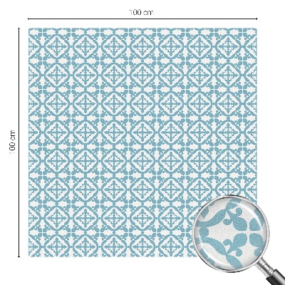 Patterned window film Blue ornaments
