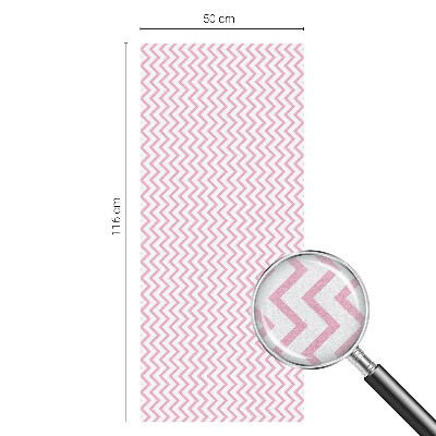 Opaque window film stained glass style Pink zigzags