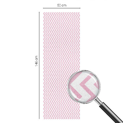 Opaque window film stained glass style Pink zigzags