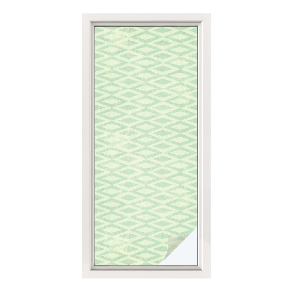 Privacy window film Green rhombuses