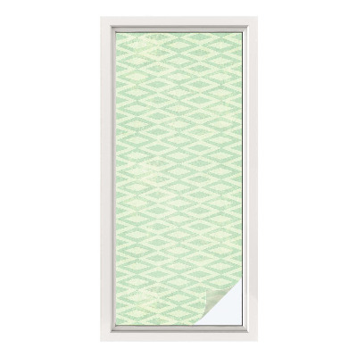 Privacy window film Green rhombuses
