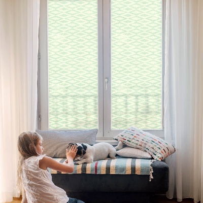 Privacy window film Green rhombuses