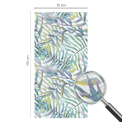 Colored window film stained glass Tropical watercolor