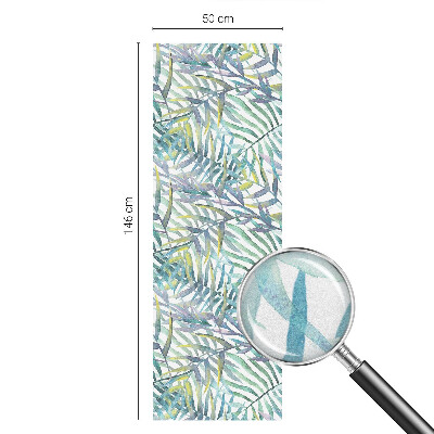 Colored window film stained glass Tropical watercolor