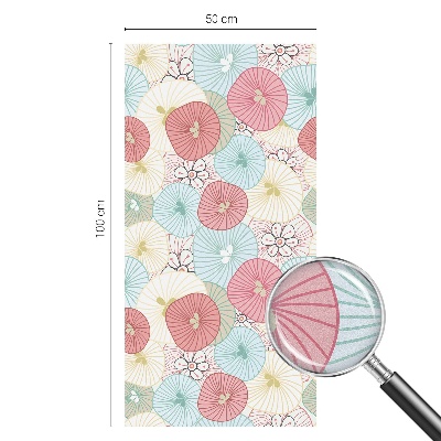 Privacy window film Pastel flowers